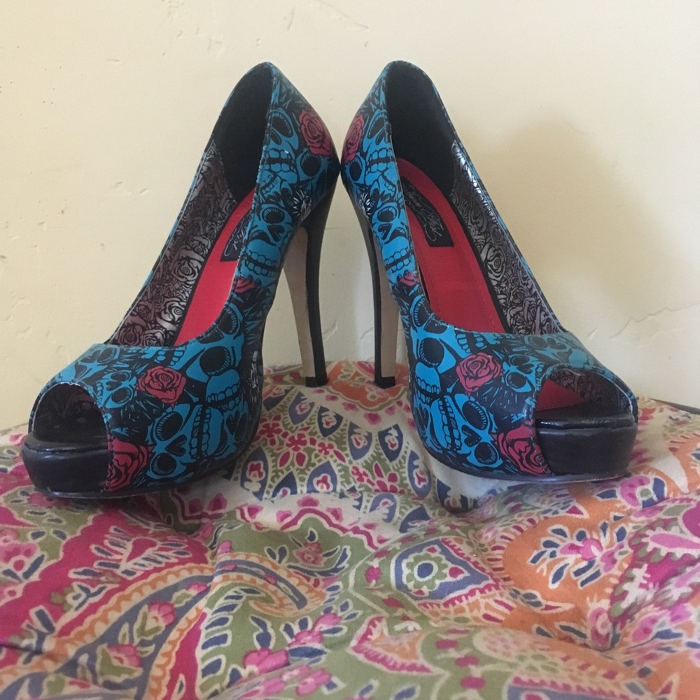 Iron Fist peep toe heels